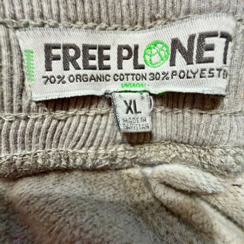 Free Planet Men's Organic Cotton Blend Gray Jogger Pull-On String Pants Size XL - Picture 4 of 4